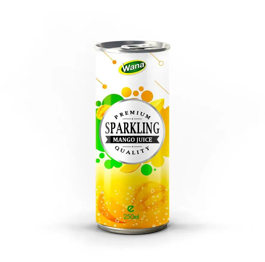 
Sparkling Canned Fruit Juice Drink with Orange Flavour in 250ml 
