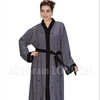 British Linen Front Open Abaya with All Over Handwork Design
