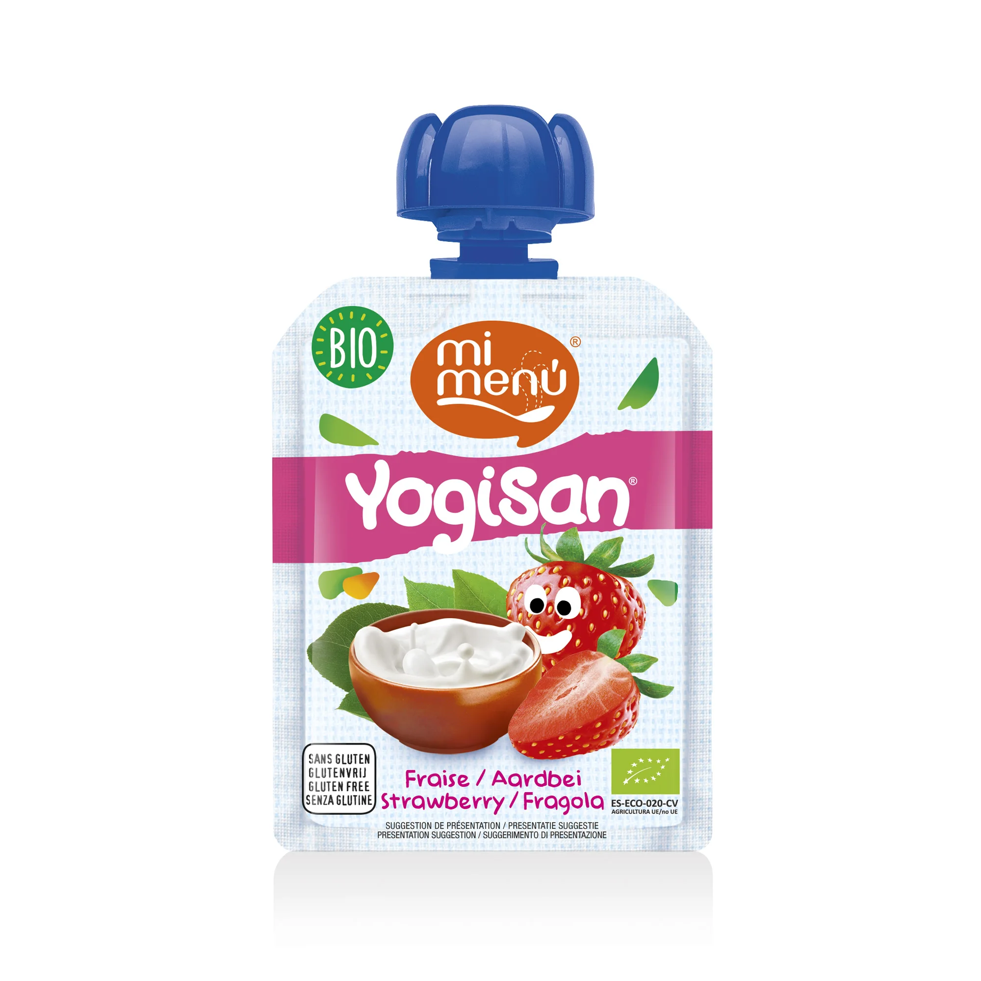 
Pouch Yogisan strawberry Bio - Mi menu 