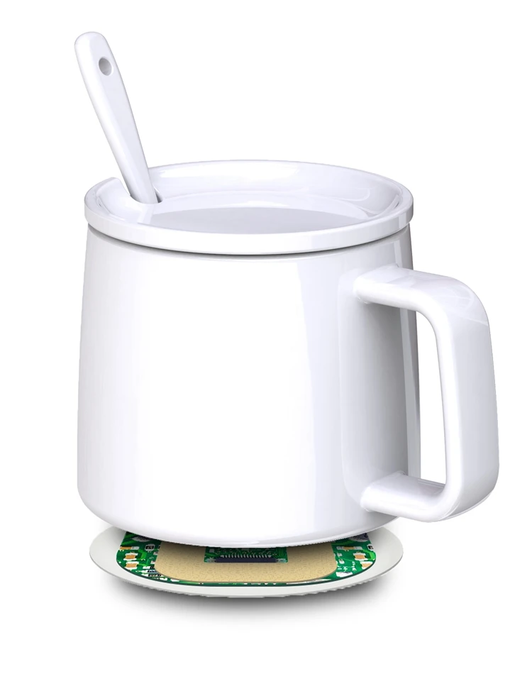 

2020 Hot Selling Christmas Gift Wireless Charger Mug Coffee Cup Set for Water Warming, Customized