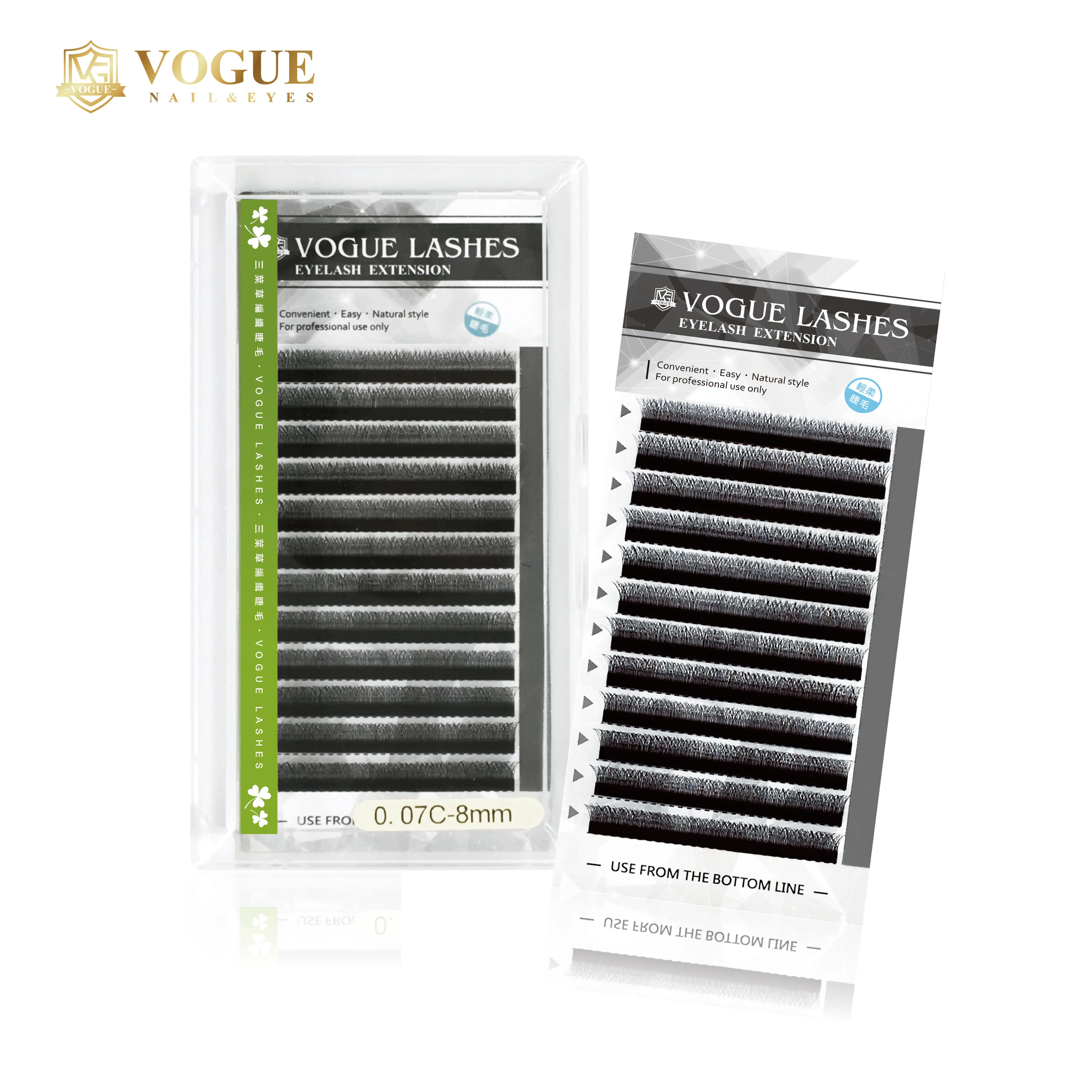 

VOGUE Lashes LK Hot sale 3d W Shaped individual extensions lashes, Matte black