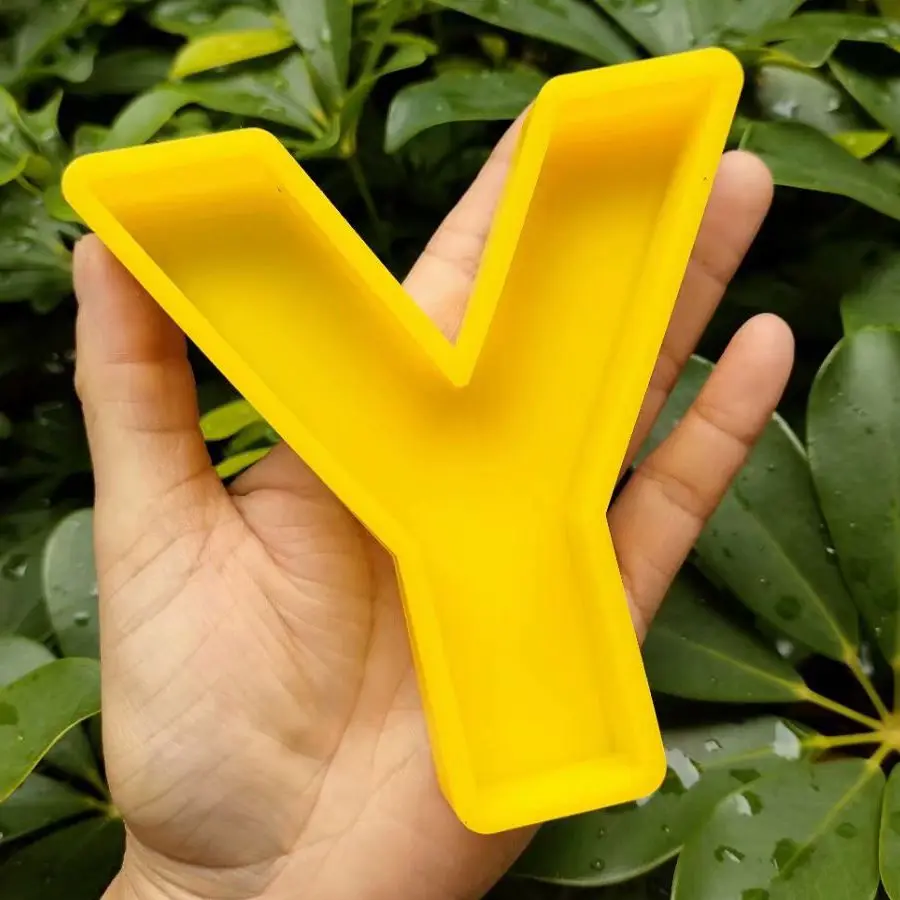 

Jumbo Big alphabet Standing thick Letter Silicone Mold Resin Epoxy Craft Casting CHUHAN deep letter Y Mould
