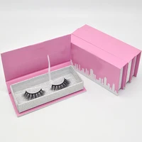 

lashes3d wholesale vendor 25mm eye lahes lash container 25mm lashbook eyelashes package box custom