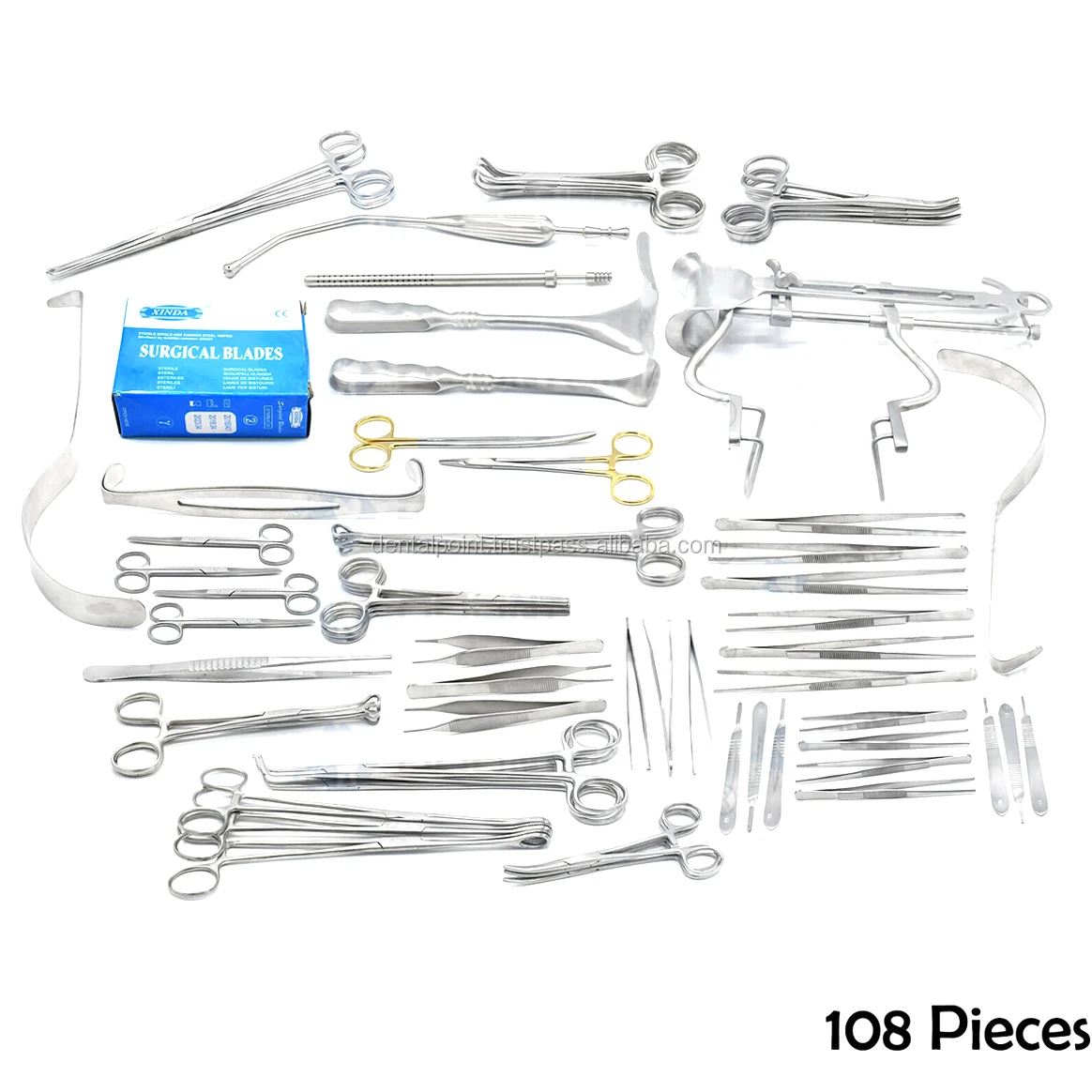 Basic Laparotomy Set Surgical Medical 108 Instruments Abdominal Surgery