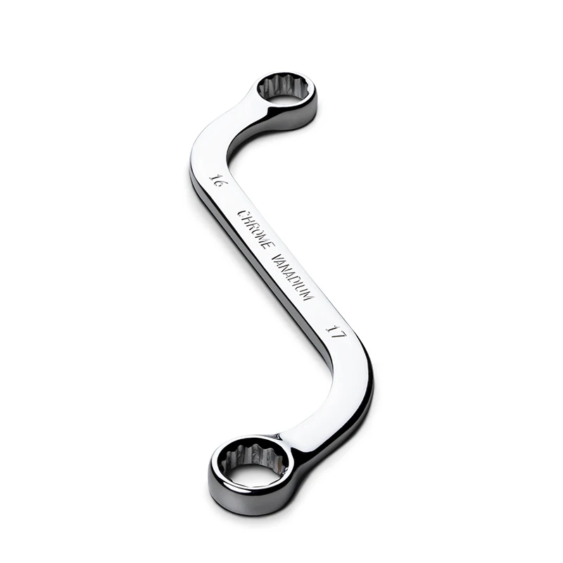 Curved Offset Double Box End Ring Wrench with S Type Shape