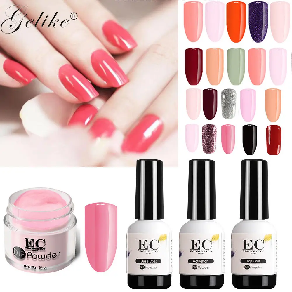 

EC acrylic nail dipping powder perfect chrome powder coating