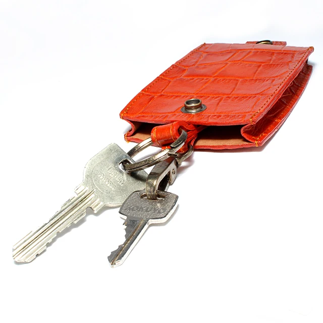 
Key Holder - made in Japan with Crocodile Embossed Genuine Leather 