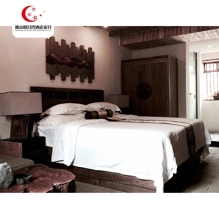 
Customized Simple Twin Bedroom Set Hotel Apartment Furniture 