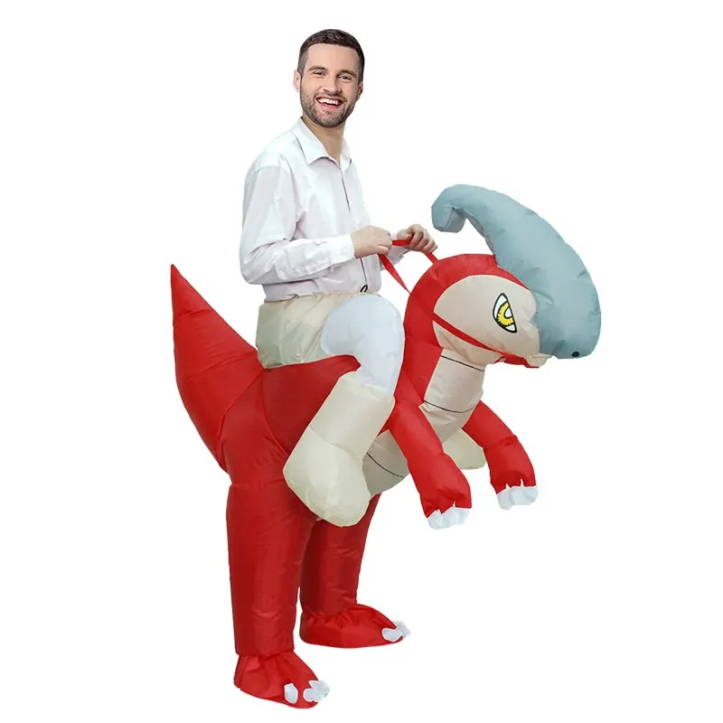 

Parasaurolophus Dinosaur Ride on Inflatable Costume Halloween Christmas Costume for Adult/Kids