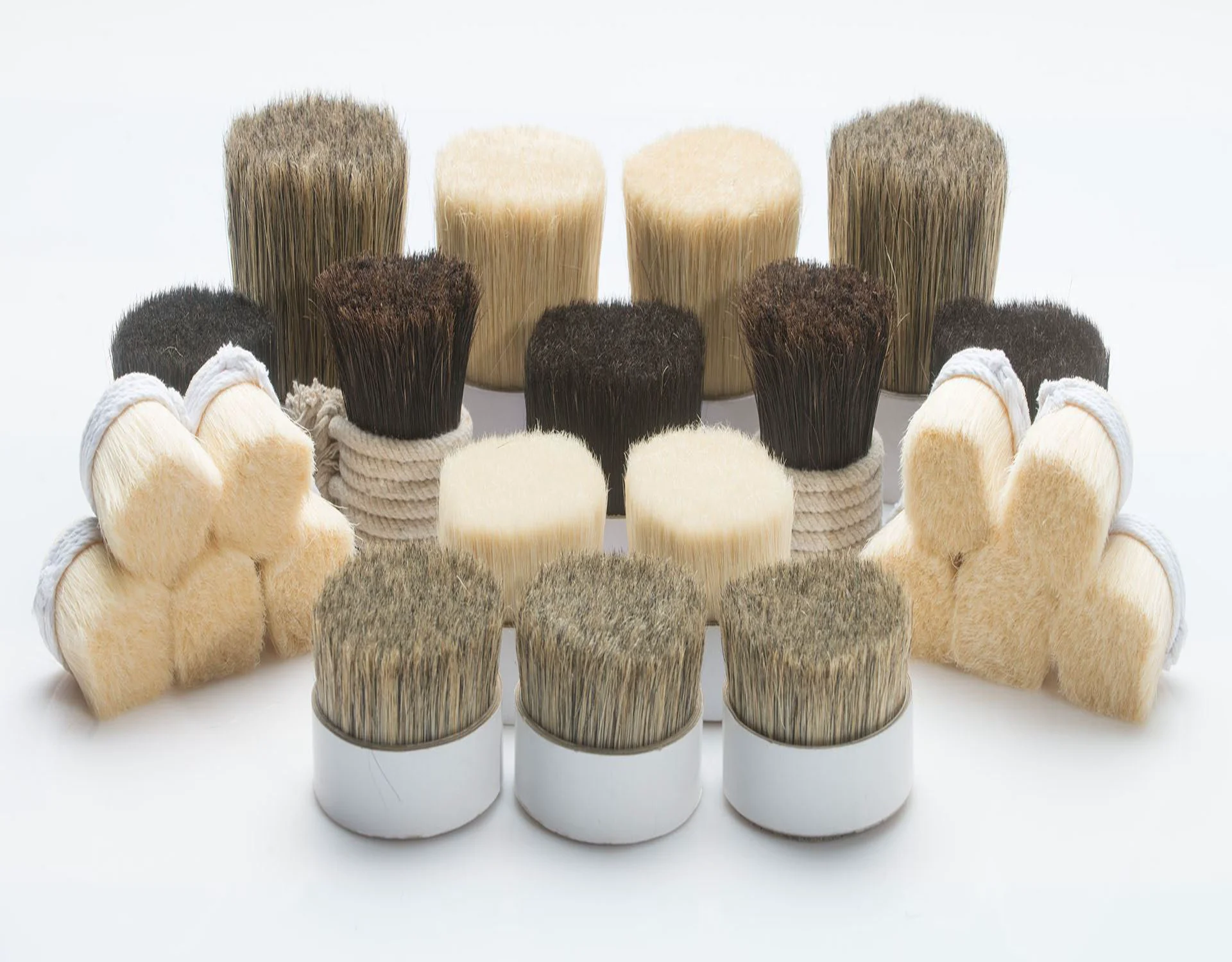 
44mm 152mm Chunking Bristle double boiled Pure Bristle pig hair for brush making 