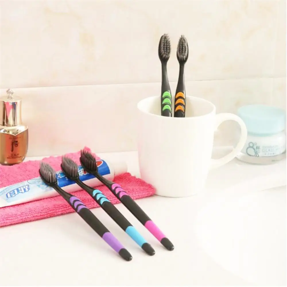 

Colorful anti slip straight handle plastic manual toothbrush Personalized home use PP long handle plastic adult toothbrush