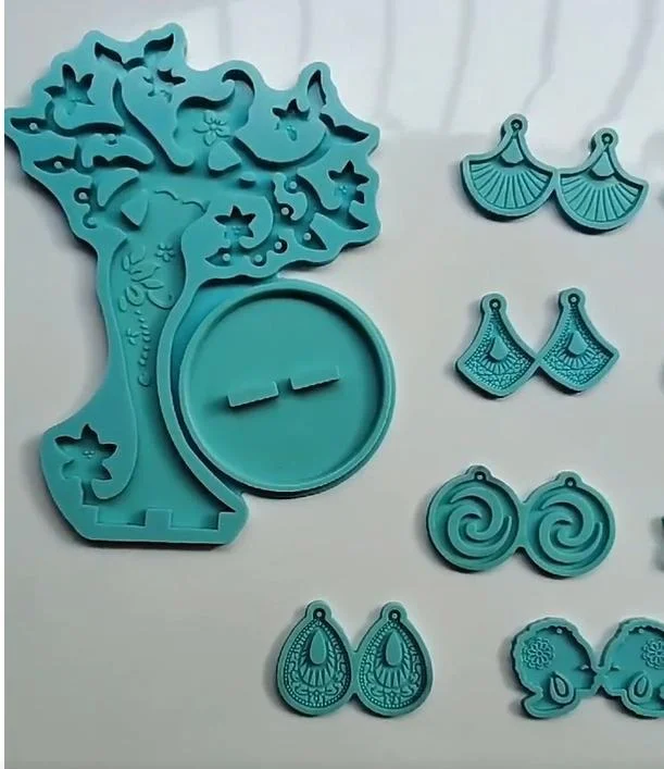 

Mini Earring Girl Tree Jewelry Display Stand Silicone Craft Casting Mold, Nordic Style Necklace/Bracelet/Ring/Earring Hanger