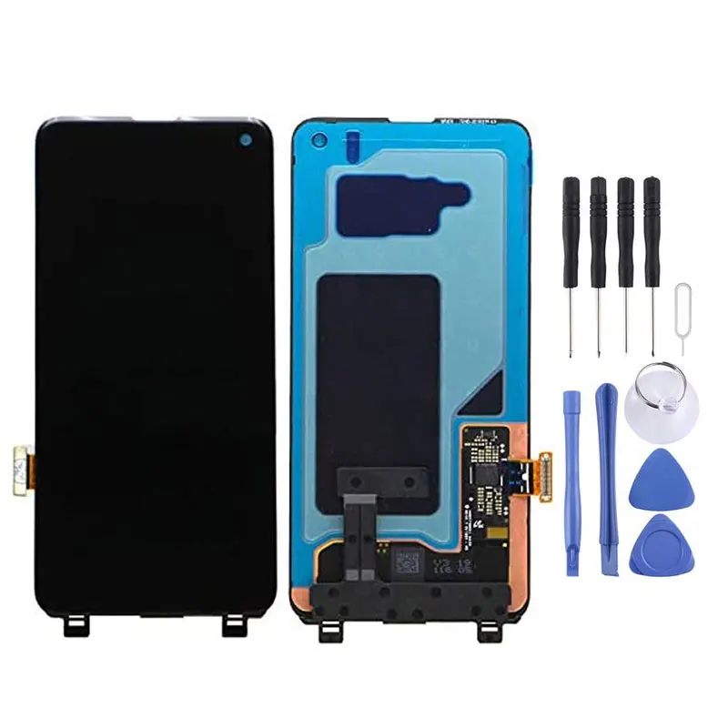 

AMOLED For Samsung Galaxy S10 2019 SM-G9730 G973F LCD Display Touch Screen Digitizer Replacement For Samsung S10 LCD