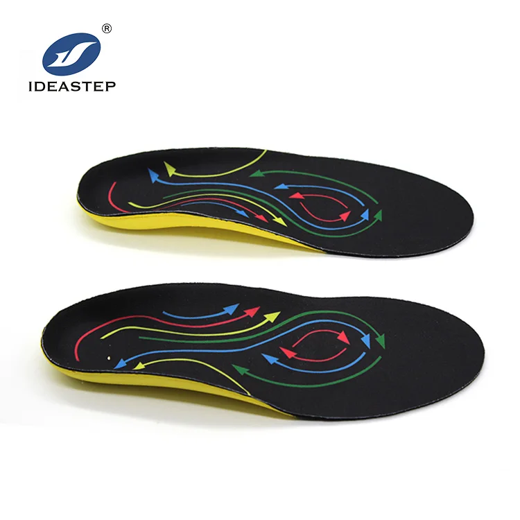 

IDEASTEP OEM brand Three profiles best sports and cushioned arch support eva Insoles for runners yellow color back shoe inserts