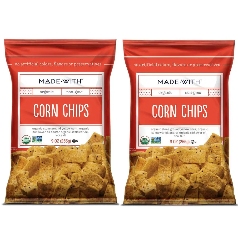 
Crunchy Tasty Salty Snack Non GMO MADE WITH CHIP CORN ORG 9.000 OZ Perfect At Barbecues, Parties And More 