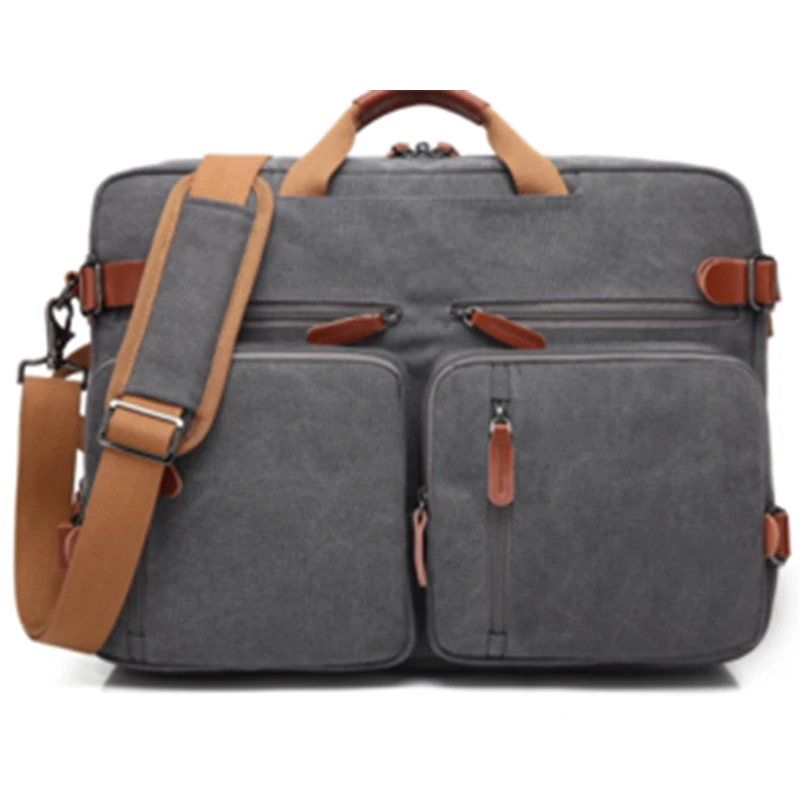 

New casual Shoulder Mens Classic bag Computer Handbag Wholesale Soft Business Sided Briefcase for unisex, Grey
