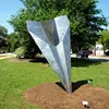Decoration Stainless Steel Large Folded Plane Garden Sculpture