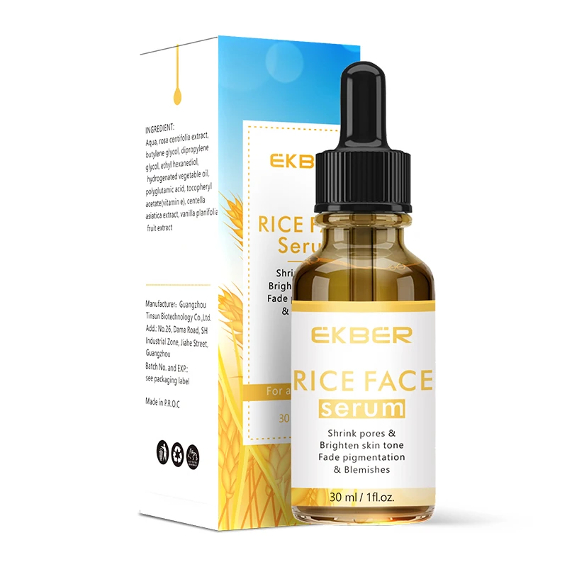 

Custom Logo Whitening Aging Refine Wrinkles Skin Care Moisturizing face moisturizing white rice serum