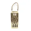 Perforated Golden Plated Aluminium Candle Lantern