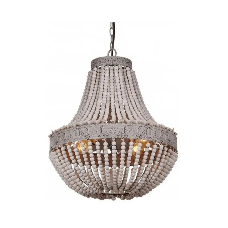 

Stylish Wooden Bead Chandelier Lighting