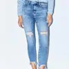 New 2019 fancy look hot sale denim ripped jeans women