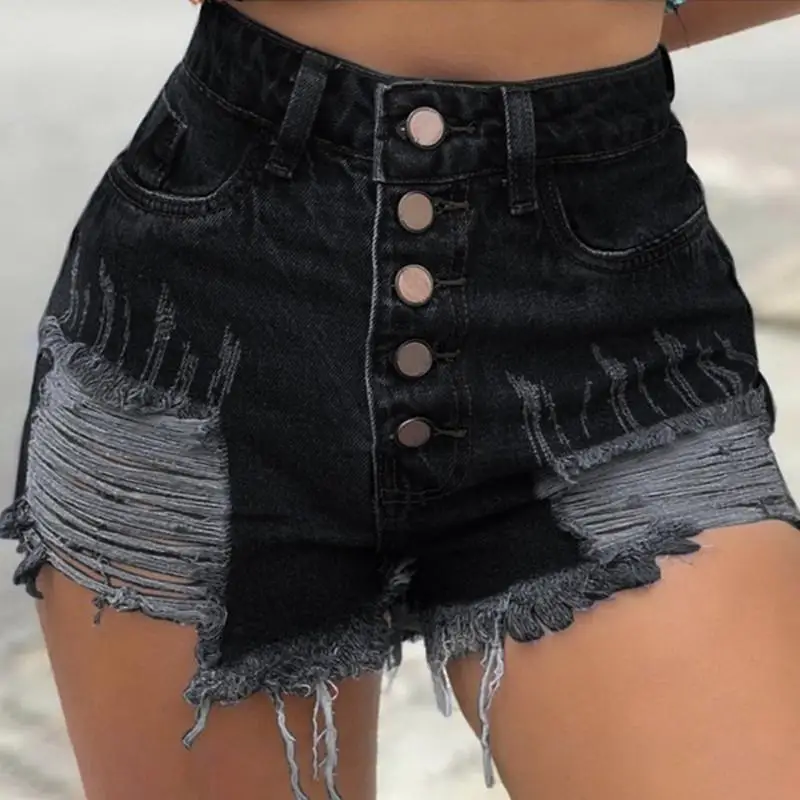 

New Arrival Sexy Ladies Denim Shorts Ripped Tassel Jean Short For Women