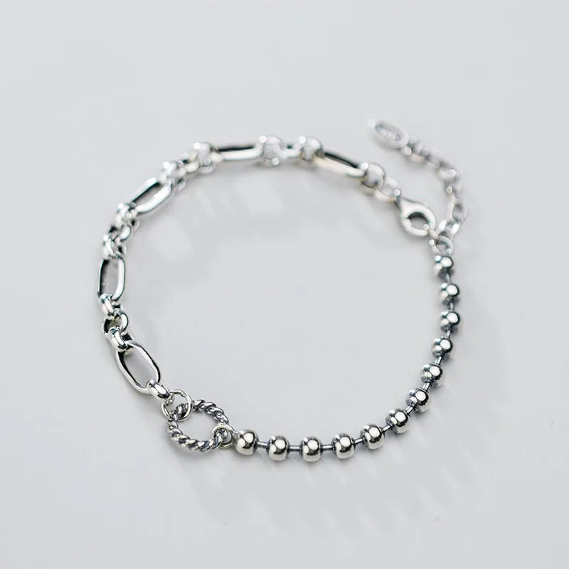 

B1461 Classical For 2021 Joyeria Sterling Silver 925 Silver Chain Bead Bracelet
