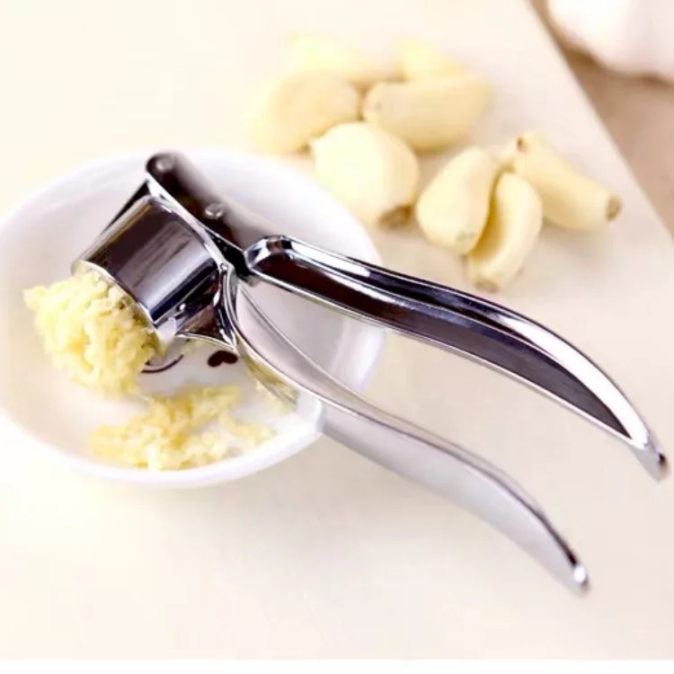 Promotion zinc alloy manual garlic press crusher garlic chopper machine twisting and smashing garlic kitchen tools