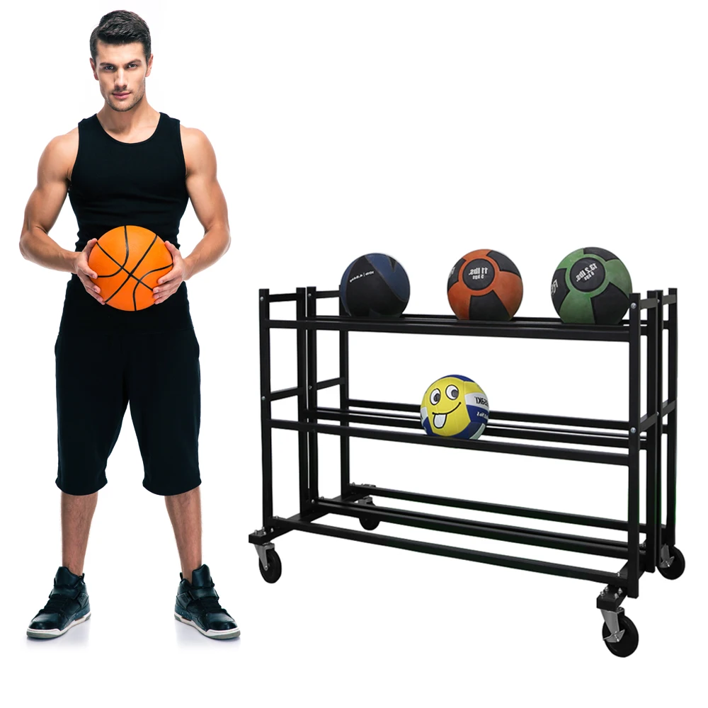 Basketball Training Equipment Ball Cart Double Row Rack Buy