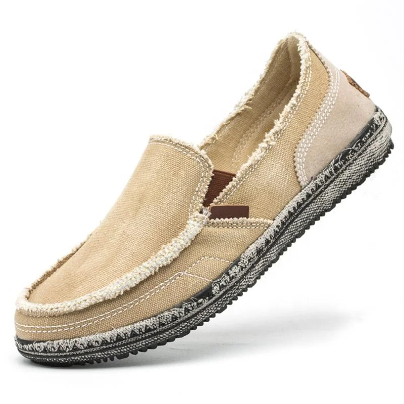 Driving Shoes For Men Breathable Casual Cloth Canvas Slip On Loafers ...