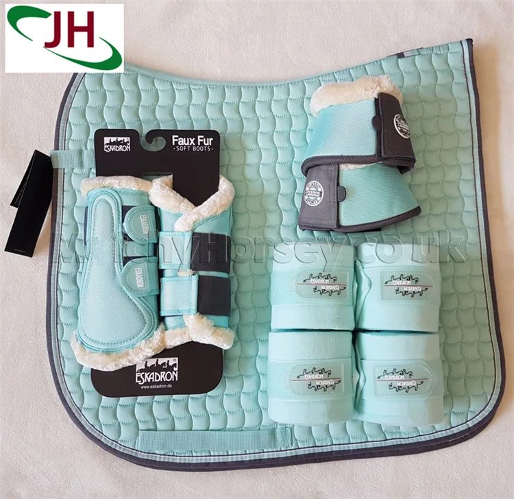 

Matchy Set matching saddle pad and ear bonnet/polo wraps/horse boots, Customized