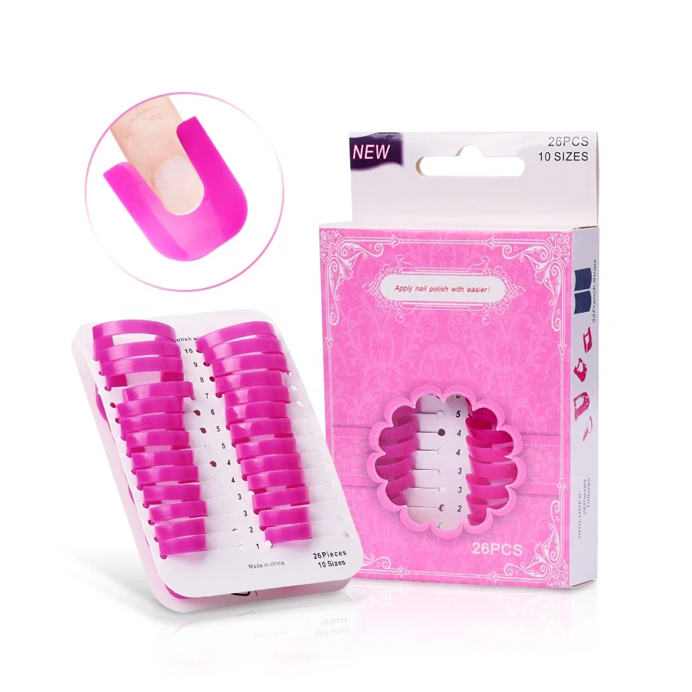 

Nail Gel Polish Shield Protector 26pcs/box Makeup Tool Nail Varnish Protector Creative Spill-Resistant Manicure Finger Cover, Pink