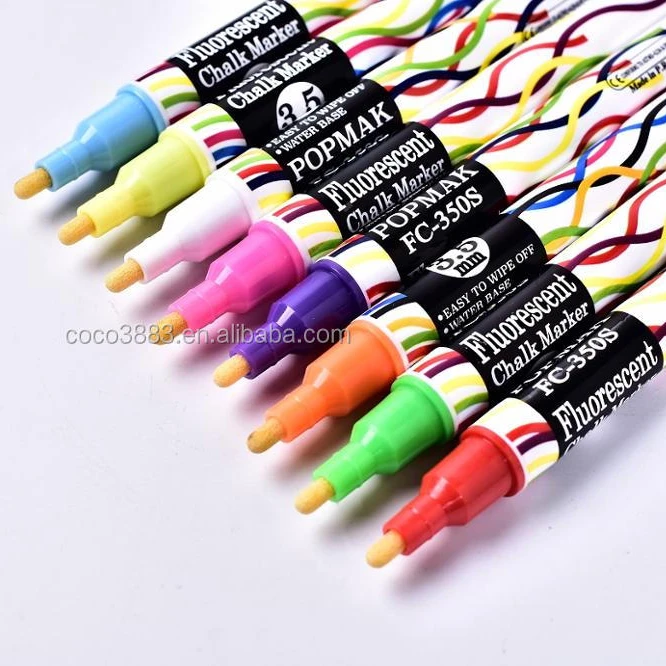 

Assorted neon color Erasable Liquid Chalk Pen
