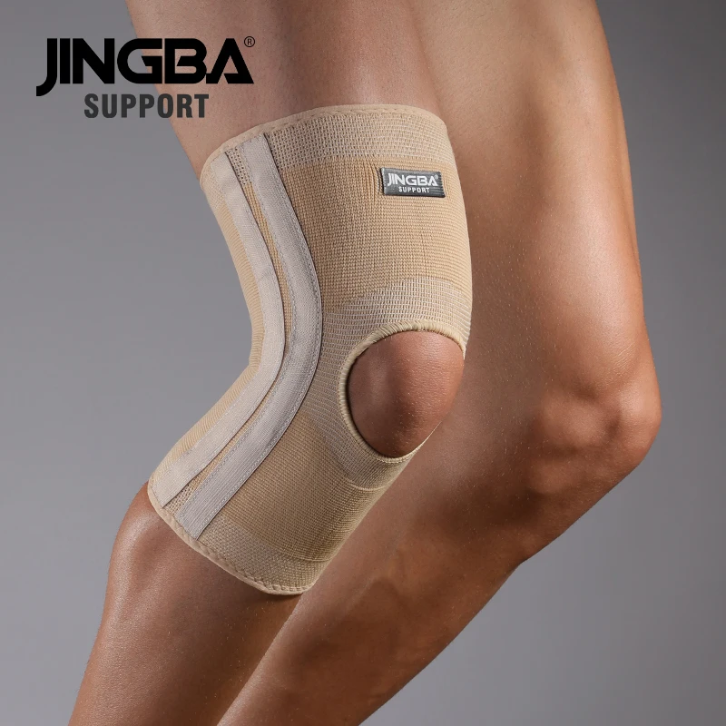 

JINGBA Manufacturer Elastic Breathable Knee Brace Knee Knee Compression Sleeve For Sports Running Volleyball Basketball