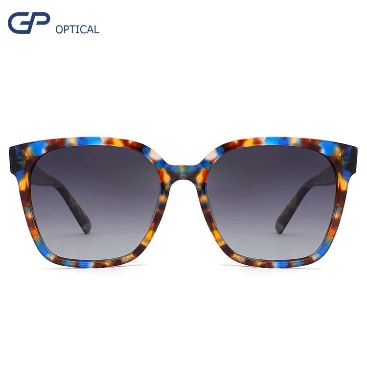 

2021 New Custom Logo Luxury Womens Clear Acetate Square Frame Shades Sun Glasses Sunglasses