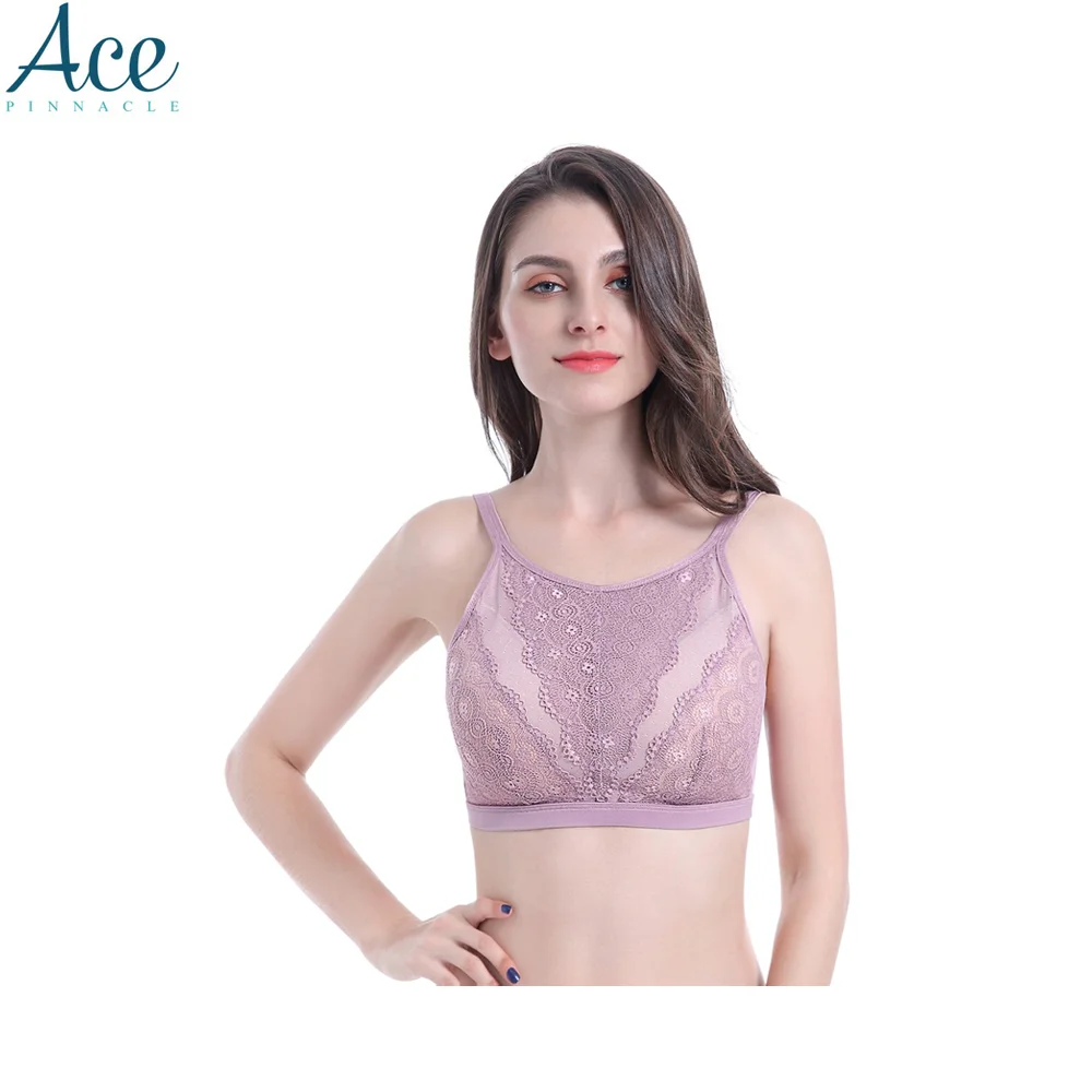 

Wire-free Surgical Mastectomy pocket bra DL-019 for mastectomy patient, Purple
