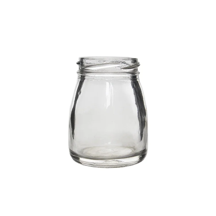 

Print Supported 100ml Glass Jam Bottle Pudding Glass Jar Wholesale With Metal Screw Lid For Ice Cream, Clear,transparent