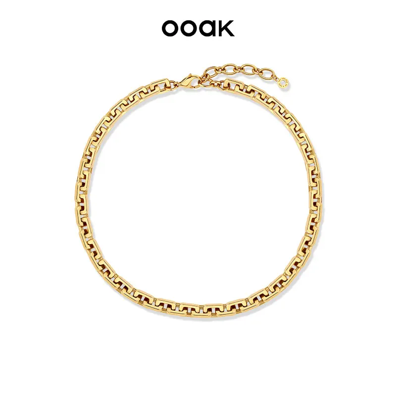 

Free Sample OOAK Chains3.0 U Shape Link Chain Necklace - Modern 18K Gold/Platinum PVD Plated 316L Stainless Steel Necklace