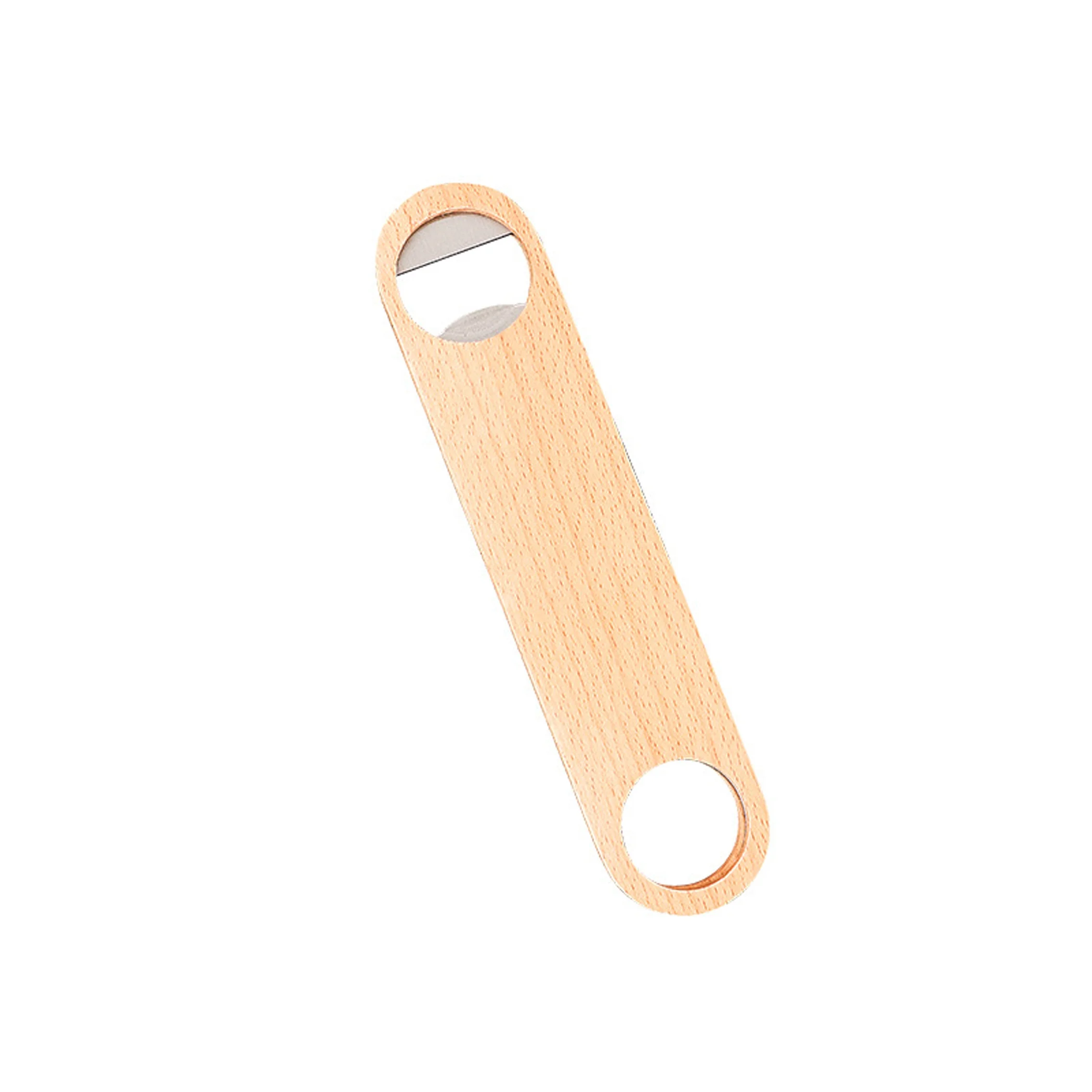 

Amazon Hot Sellers Modern Custom Logo Design 420 Stainless Steel Wood Piece Material Wooden Piece Handle Bottle Opener