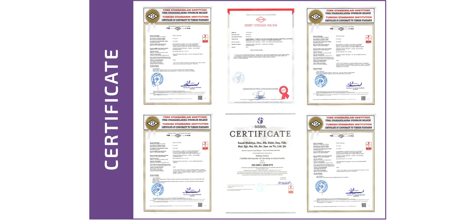 RAUDI MOBILYA OTOMOTIV ELEKTRIK ELEKTRONIK DAYANIKLI TUKETIM MALLARI