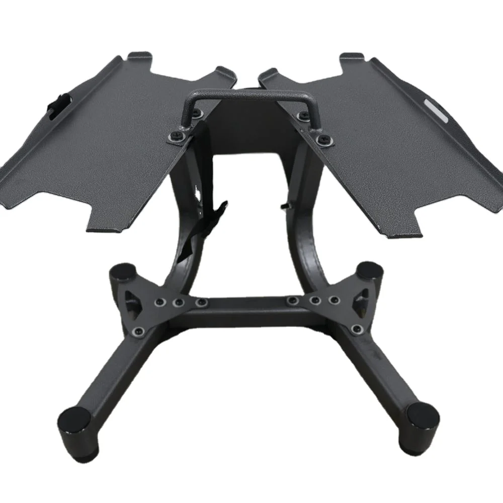 

Home Gym Equipment Adjustable Dumbell Rack Bracket Weight Lifting Training Automatic Adjustable Dumbbell Stand 40KG 90LB 24KG, Black&sliver