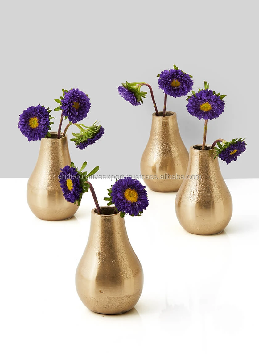 New Antique Design Aluminum Flower Vase Bowl With Branch Home Table