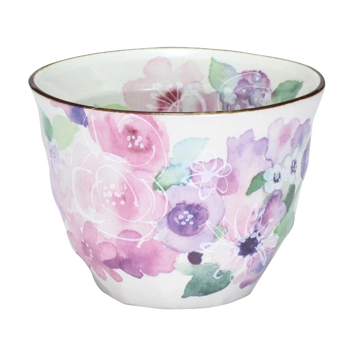 
Floral seasonal flowers high quality gift cute ceramic tea cup 