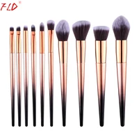 

FLD 10pcs Professional Makeup Brush Set Colorful Blush Concealer Eye Shadow EyeLiner Makeup Brushes Toolos