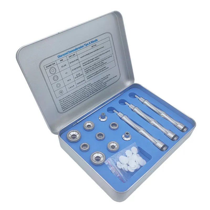 

Delphia universal skin microdermabrasion machine replacement diamond dermabrasion tips, Silver