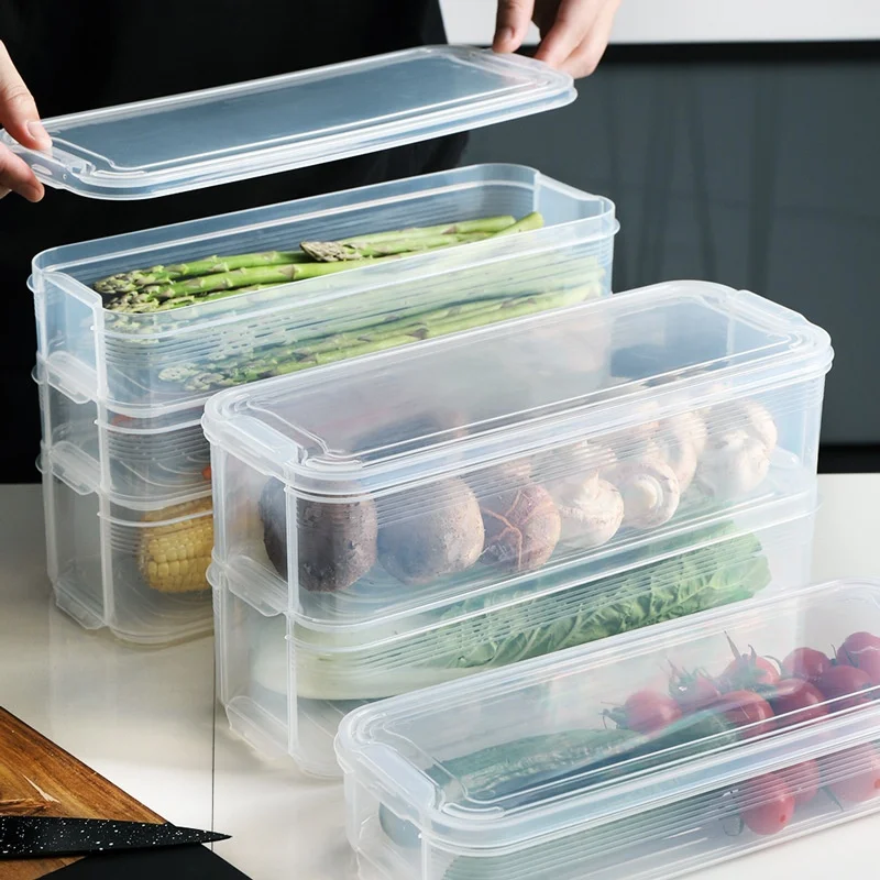 

Large kitchen BPA free plastic container food storage box, Transparent