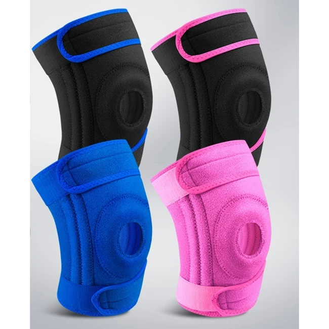 

Compression Wholesale Sports Protect Non slip Unisex patella Knee Brace Support, Black,pink,blue,gray