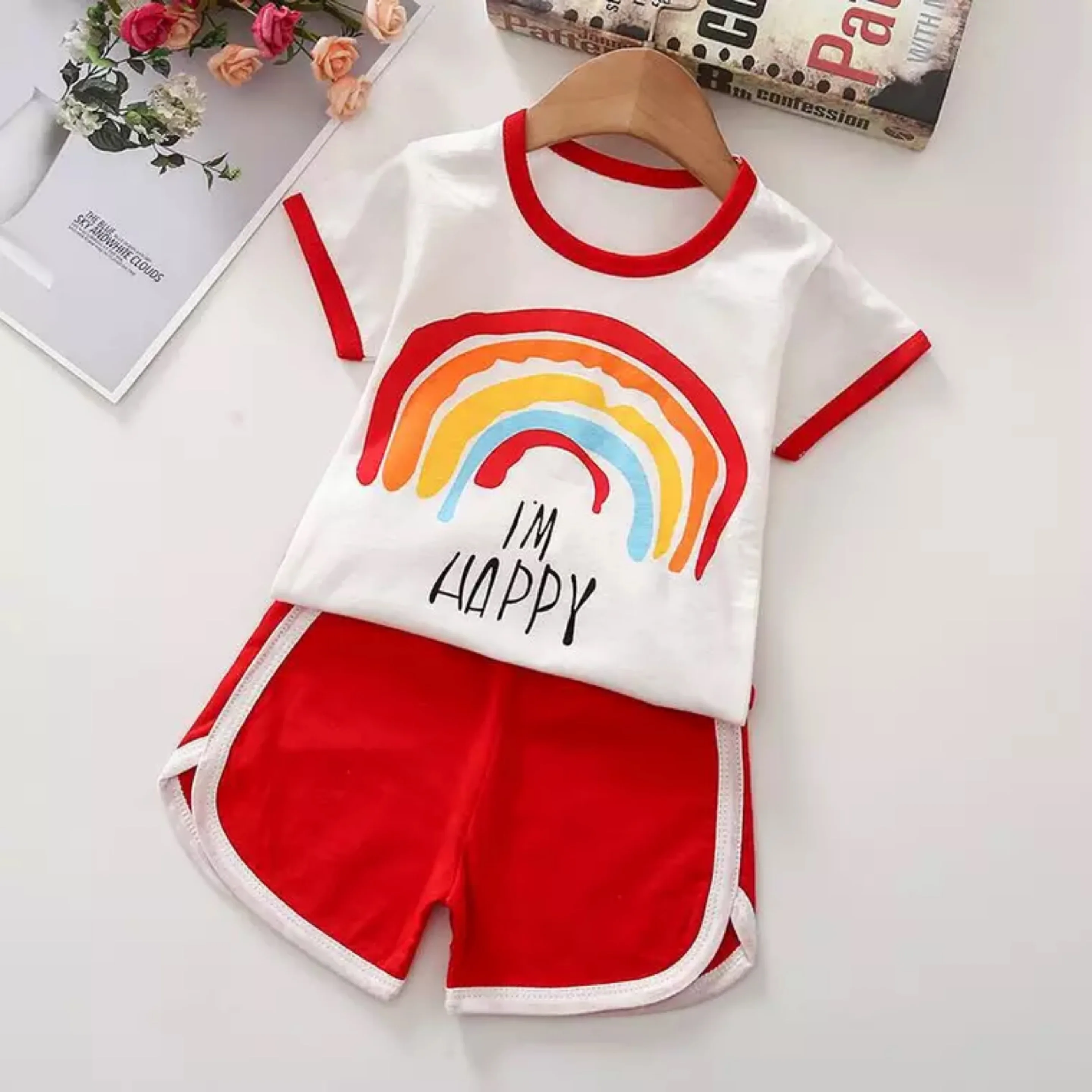 

Everystep Baby summer clothes Cotton Baby Summer t shirt shorts Kids Short Sleeve Shorts 2 Piece Set