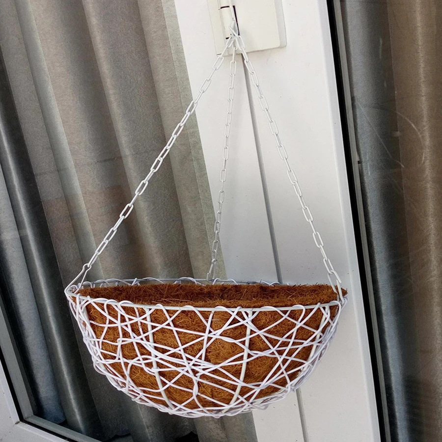 Hanging Basket With Natural Coconut Liner Coconut Coir Pots 99 Gold