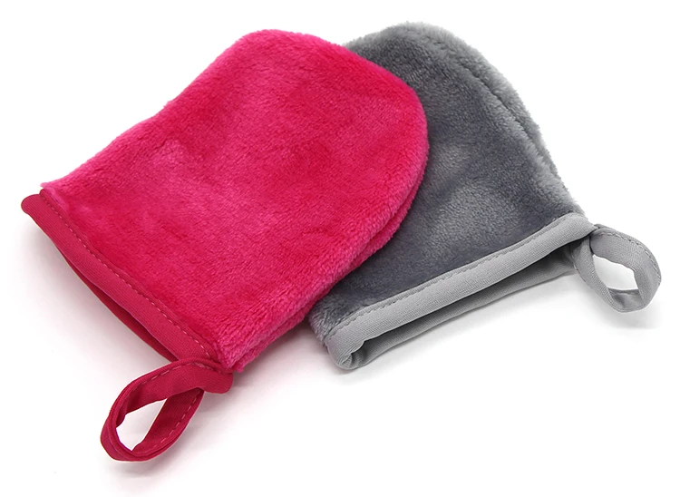 Reusable Spa Gloves Face Cleaning Mitts Microfiber Makeup Remover Glove